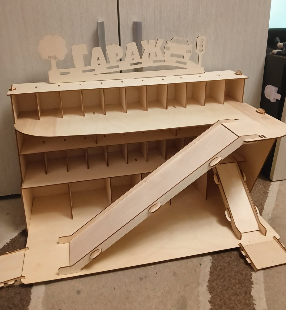 Caspir_market Парковка гараж для машинок детские деревянные игрушки